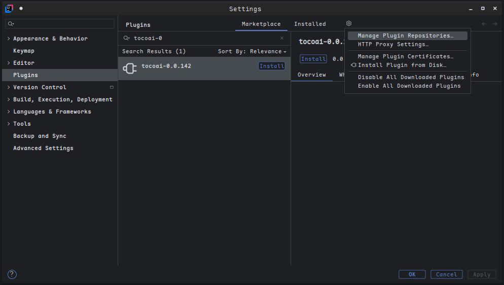 Manage Plugin Repositories...