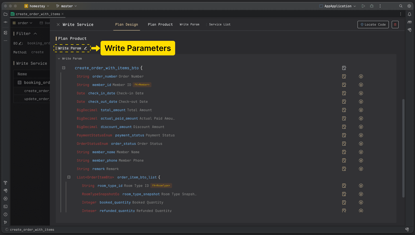 Write Plan 1: Write Plan Parameters