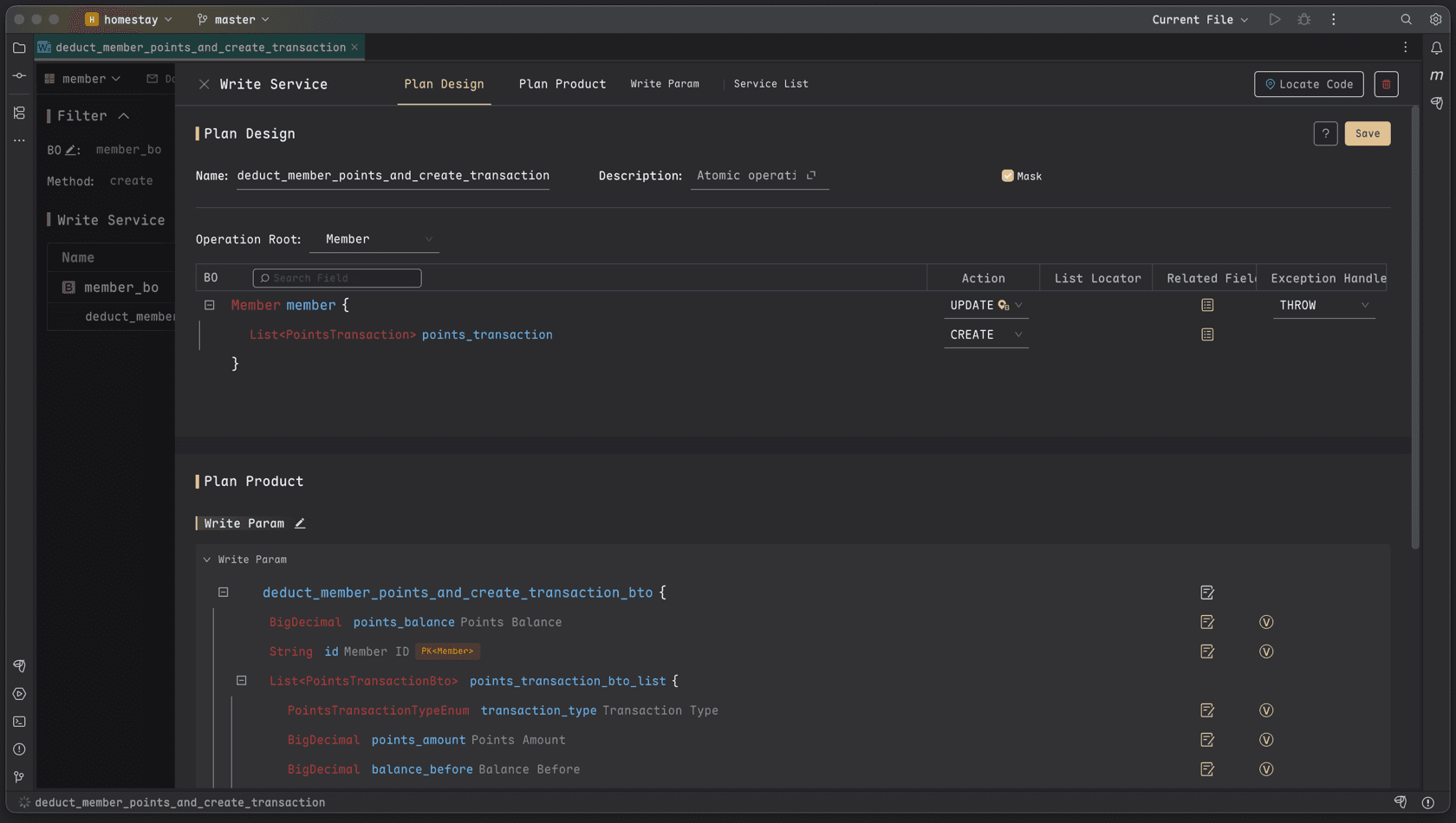 Write Plan 2: Deduct Points and Create Transaction